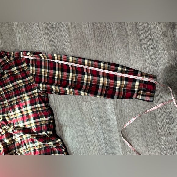 Carhartt Men’s Relaxed Fit Flannel Shirt – Red – Size L Tall - Picture 7 of 8